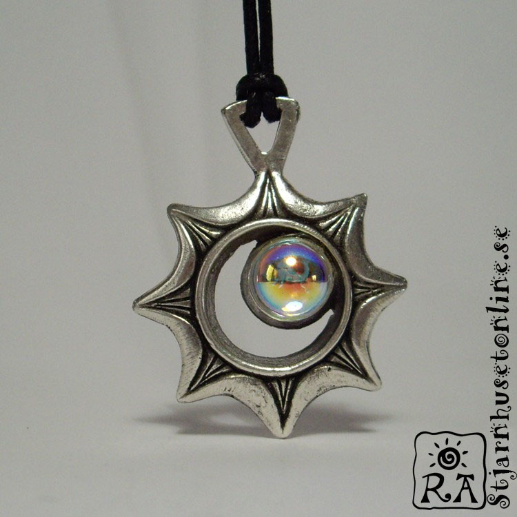 Solar eclipse pendant necklace